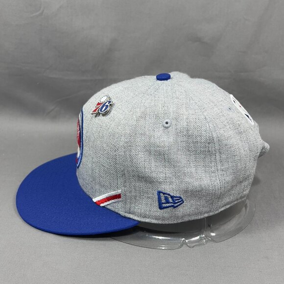 Philadelphia 76ers NBA Snapback Hat New Era 950 Draft Gray Philly Sixers Mens - Picture 4 of 14